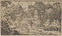 The Watermill at the Foot of the Mountain, Allart van Everdingen  Dutch, Engraving; fourth state of four