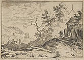 The Hut with the Ruinous Hedge, Allart van Everdingen Dutch, Engraving; third state of three