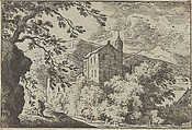The Large House with the Turret, Allart van Everdingen Dutch, Engraving; second state of two
