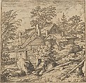 The Hamlet on the Mountain Side, Allart van Everdingen  Dutch, Etching; fourth state of four