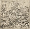 The Hamlet on the Mountainside, Allart van Everdingen Dutch, Engraving; second state of four