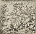 The Hamlet on the Mountainside, Allart van Everdingen Dutch, Engraving; fourth state of four