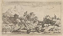The Goatherd on the Hill, Allart van Everdingen Dutch, Engraving; first state of two