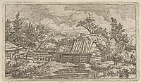 The Two Beams Floating in the Water, Allart van Everdingen Dutch, Engraving; second state of two