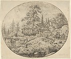 The Landscape with the Wooden Bridge, Allart van Everdingen Dutch, Engraving; third state of four