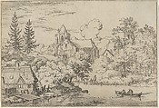 The Casks and Planks at the Back of the River, Allart van Everdingen  Dutch, Engraving; second state of three