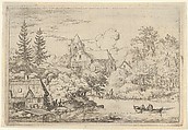 The Casks and Planks at the Back of the River, Allart van Everdingen  Dutch, Engraving; second state of three