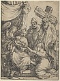 The marriage of Saint Catherine, Andrea Schiavone (Andrea Meldola)  Italian, Woodcut
