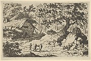 The Ruinous Cottage, Allart van Everdingen  Dutch, Engraving; second state of two