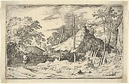 The Wheel underneath the Haybarn, Allart van Everdingen  Dutch, Engraving; first state of three