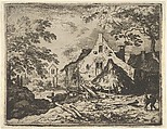 The Haybarn with Movable Roof, Allart van Everdingen  Dutch, Engraving; first state of two
