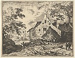 The Haybarn with Movable Roof, Allart van Everdingen  Dutch, Engraving, second state of two