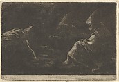 Three Capuchins Seated, Allart van Everdingen  Dutch, Mezzotint