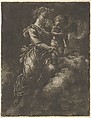 Venus and Cupid, Allart van Everdingen  Dutch, Mezzotint