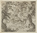 The Brook in the Wood, Allart van Everdingen  Dutch, Engraving; fifth state of seven