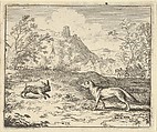 Renard Lies that the Rabbit Insulted One of His Children from Hendrick van Alcmar's Renard The Fox, Allart van Everdingen  Dutch, Engraving; third state of four