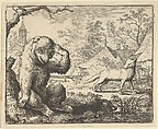 Renard Makes Fun of the Bear from Hendrick van Alcmar's Renard The Fox, Allart van Everdingen Dutch, Engraving; third state of four