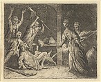 The Cat, Caught in a Snare, is Mistreated by the People from the House from Hendrick van Alcmar's Renard The Fox, Allart van Everdingen  Dutch, Engraving; fourth state of five