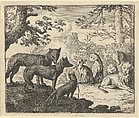 Renard's Parents Ask to Withdraw from the Court from Hendrick van Alcmar's Renard The Fox, Allart van Everdingen Dutch, Engraving; third state of four