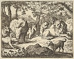 The Lion Delays Renard's Execution for a Final Interrogation from Hendrick van Alcmar's Renard The Fox, Allart van Everdingen Dutch, Engraving; third state of four