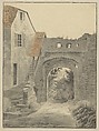 Entryway to Schloss Epstein, W. Becker, Watercolor over graphite