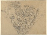 The Tribute Money, Eugène Delacroix French, Graphite