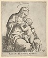 The Virgin nursing the infant Christ, Guido Reni  Italian, Etching