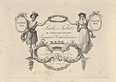 Ladies' Ticket of Admission to the Annual Caledonian Ball, Asher Brown Durand  American, Engraving