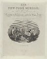Title Page: The New York Mirror, A Weekly Journal, Devoted to Literature and the Fine Arts. Embellished with Engravings and Music, Volume IX, Asher Brown Durand  American, Engraving on chine collé
