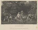 Gipseying Party, Asher Brown Durand American, Engraving on chine collé; second state of two