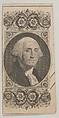 Banknote motif: Portrait on George Washington in a decorative panel, Asher Brown Durand American, Engraving and etching; proof