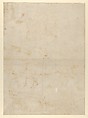 Project for a Rectangular Ceiling with Papal Coat of Arms (recto); Design for a Courtyard (verso), Giovanni Alberti (Italian, Borgo San Sepolcro 1558–1601 Rome), Pen and brown ink, brush with brown and gray wash, ruling and compass work, over traces of black chalk