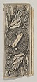 Banknote motif: the number 1 against an oval of woven lathe work, inside a rectangle decorated with grain, Cyrus Durand  American, Engraving and etching; proof