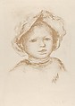 Pierre Renoir from the Front (Head of a Child / Tête d'enfant), from "L'Estampe Originale", Auguste Renoir  French, Lithograph