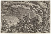 Witches Preparing for Sabbath, Andries Stock Netherlandish, Engraving