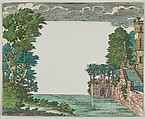 Paper Theater or Diorama of an Italianate Villa and Garden, Martin Engelbrecht (German, Augsburg 1684–1756 Augsburg), Etching and watercolor