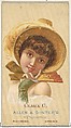 Clara C., from World's Beauties, Series 2 (N27) for Allen & Ginter Cigarettes, Allen & Ginter  American, Commercial color lithograph