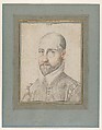Bust-length Portrait of Torquato Tasso, Federico Zuccaro (Zuccari) Italian, Black and red chalk