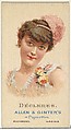 Décleres, from World's Beauties, Series 2 (N27) for Allen & Ginter Cigarettes, Allen & Ginter  American, Commercial color lithograph