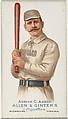 Adrian "Cap" Anson, Baseball Player, from World's Champions, Series 1 (N28) for Allen & Ginter Cigarettes, Allen & Ginter American, Commercial color lithograph