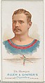 Edward "Ned" Hanlan, Oarsman, from World's Champions, Series 1 (N28) for Allen & Ginter Cigarettes, Allen & Ginter  American, Commercial color lithograph