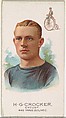 H.G. Crocker, Cyclist, from World's Champions, Series 2 (N29) for Allen & Ginter Cigarettes, Allen & Ginter  American, Commercial color lithograph