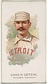 Charles H. Getzin, Baseball Player, Pitcher, Detroit, from World's Champions, Series 2 (N29) for Allen & Ginter Cigarettes, Allen & Ginter American, Commercial color lithograph