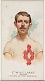C.W.V. Clarke, Walker, from World's Champions, Series 2 (N29) for Allen & Ginter Cigarettes, Allen & Ginter  American, Commercial color lithograph
