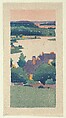 View of Ipswich, or A Bend in the River, Arthur Wesley Dow  American, Color woodcut
