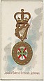 Jewel of the Order of St. Patrick, Great Britain, from the World's Decorations series (N30) for Allen & Ginter Cigarettes, Allen & Ginter American, Commercial color lithograph