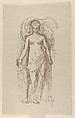 Study of a Woman (Etude de femme / Abundance), from "L'Estampe Originale", Pierre Puvis de Chavannes French, Lithograph printed in brown ink