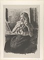 Woman Combing Her Hair (Femme se coiffant), from "L'Estampe Originale", Maximilien Luce  French, Transfer lithograph on chine collé