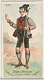 Tyrol, from World's Dudes series (N31) for Allen & Ginter Cigarettes, Allen & Ginter  American, Commercial color lithograph