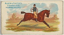 Exile, from The World's Racers series (N32) for Allen & Ginter Cigarettes, Allen & Ginter  American, Commercial color lithograph